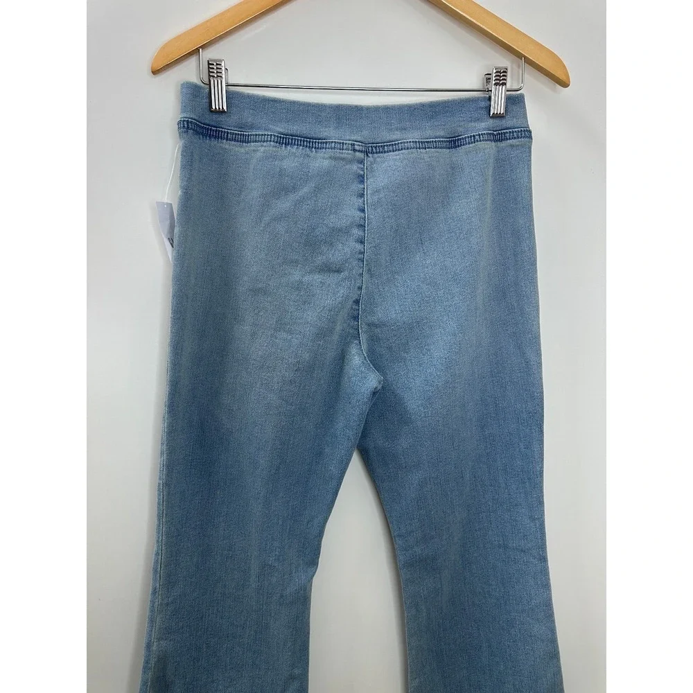 NWT GAP Kids High Rise Flare Jeggings Blue Denim Jean 14 Plus Light Wash Stretch